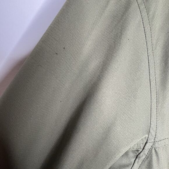 REI Jacket Mens Sz L Outdoor Softshell Lined Hidden Hood Green Full Zip - Picture 4 of 16